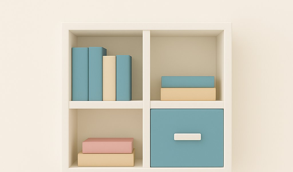 כוורת מרובעת 4 תאים לאחסון בחדר ילדים